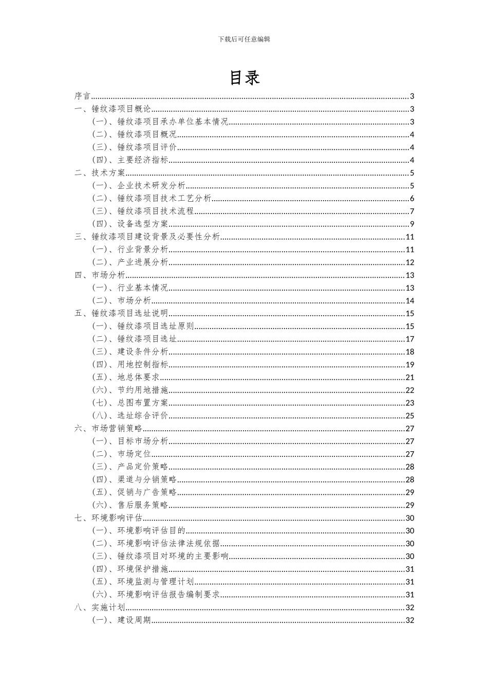2024年锤纹漆项目投资分析及可行性报告_第2页
