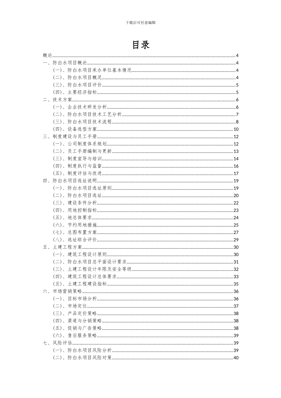 2024年防白水项目可行性分析报告_第2页