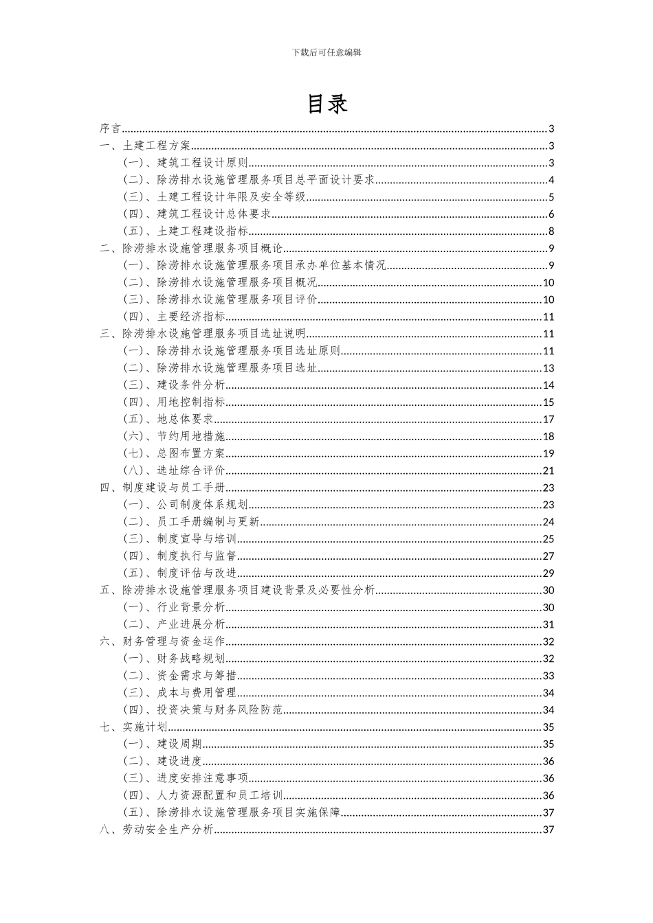 2024年除涝排水设施管理服务项目可行性分析报告_第2页