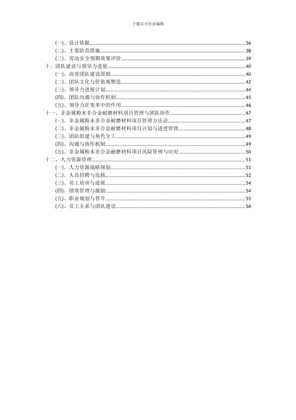 2024年非金属粉末非合金耐磨材料项目可行性分析报告_第3页