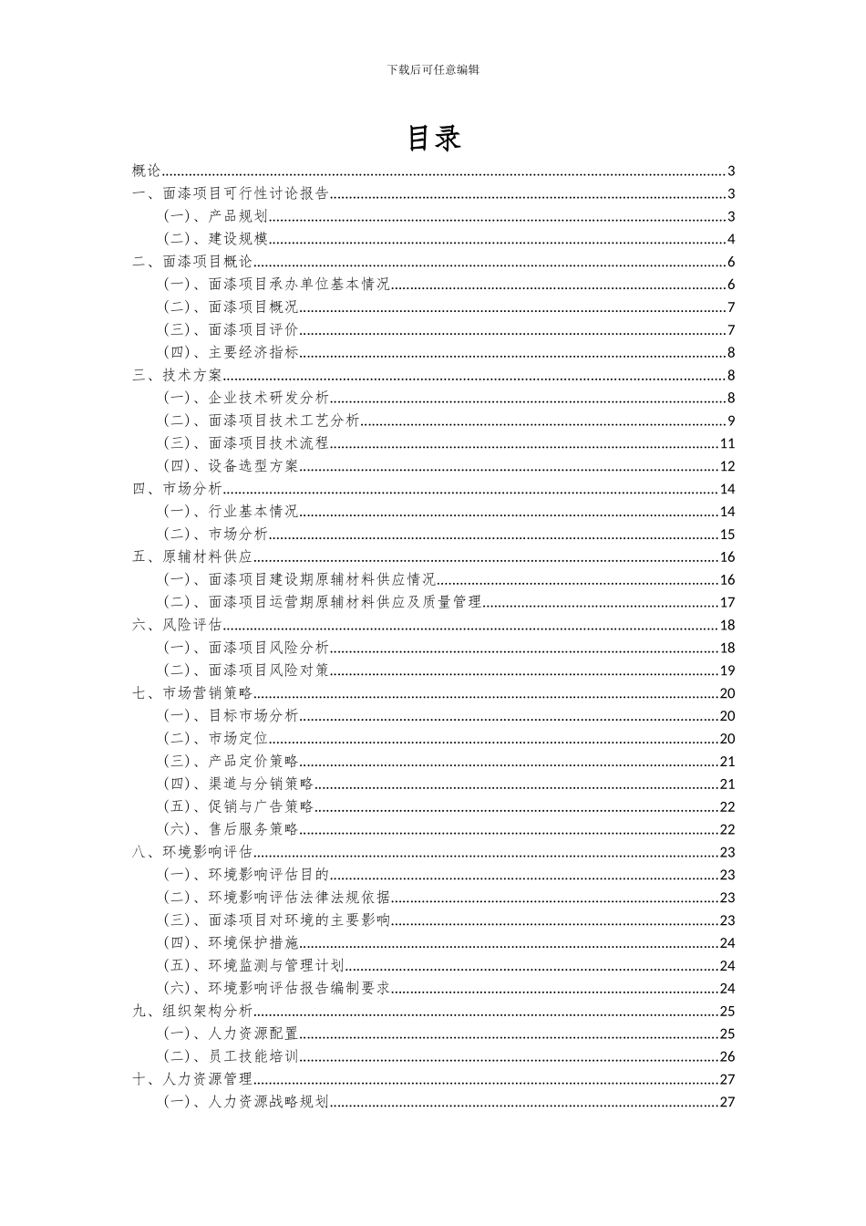 2024年面漆项目可行性分析报告_第2页