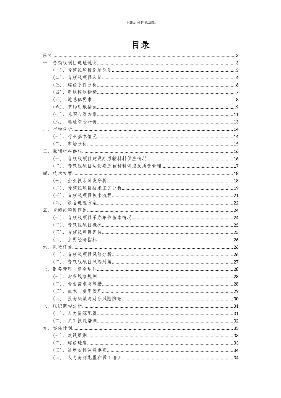 2024年音频线项目可行性分析报告_第2页