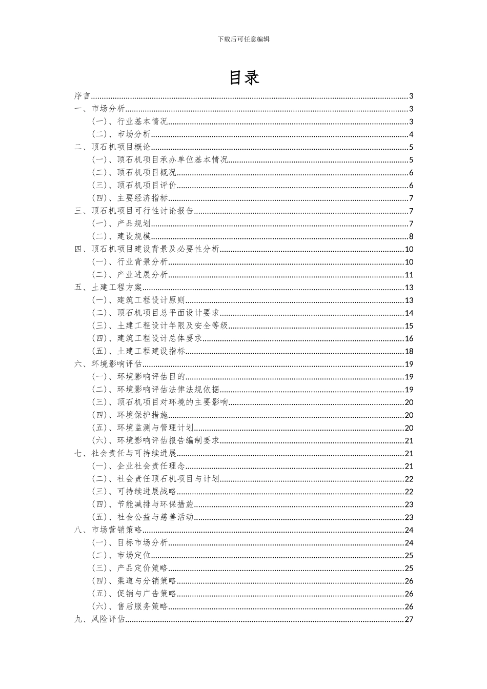 2024年顶石机项目可行性分析报告_第2页