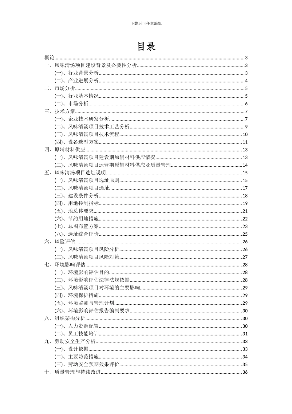 2024年风味清汤项目可行性分析报告_第2页