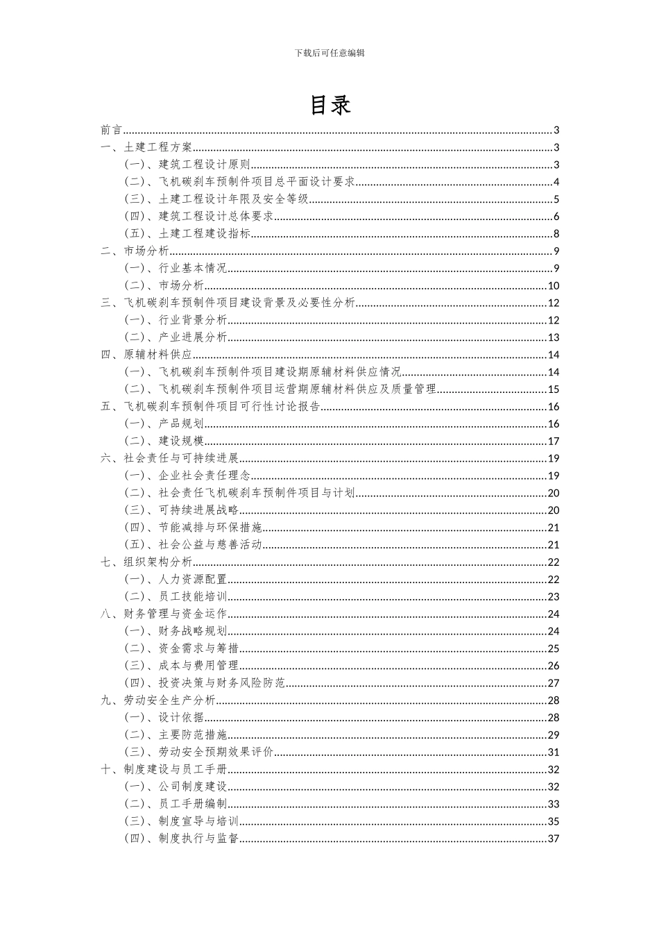 2024年飞机碳刹车预制件项目深度研究分析报告_第2页