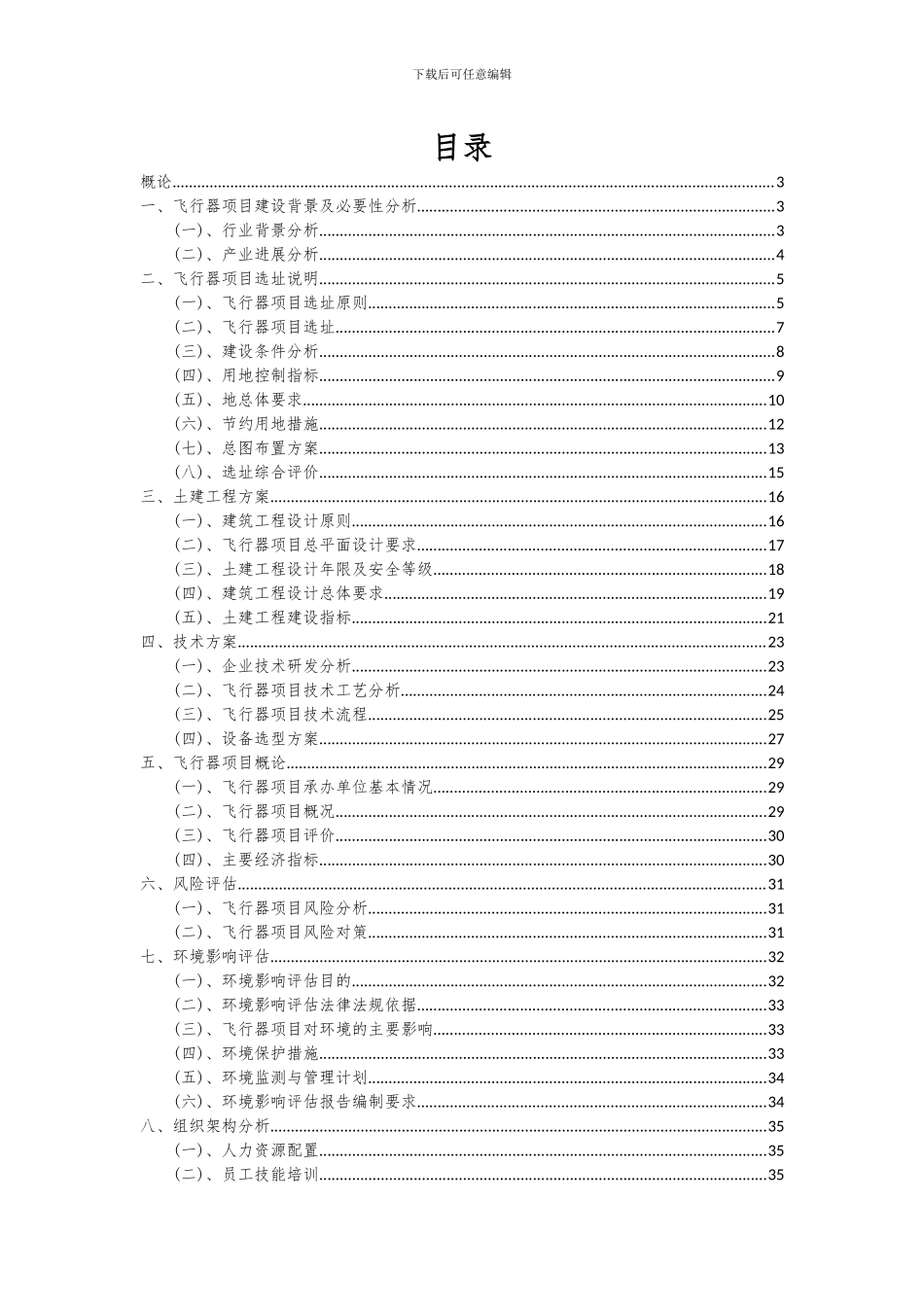 2024年飞行器项目可行性研究报告_第2页