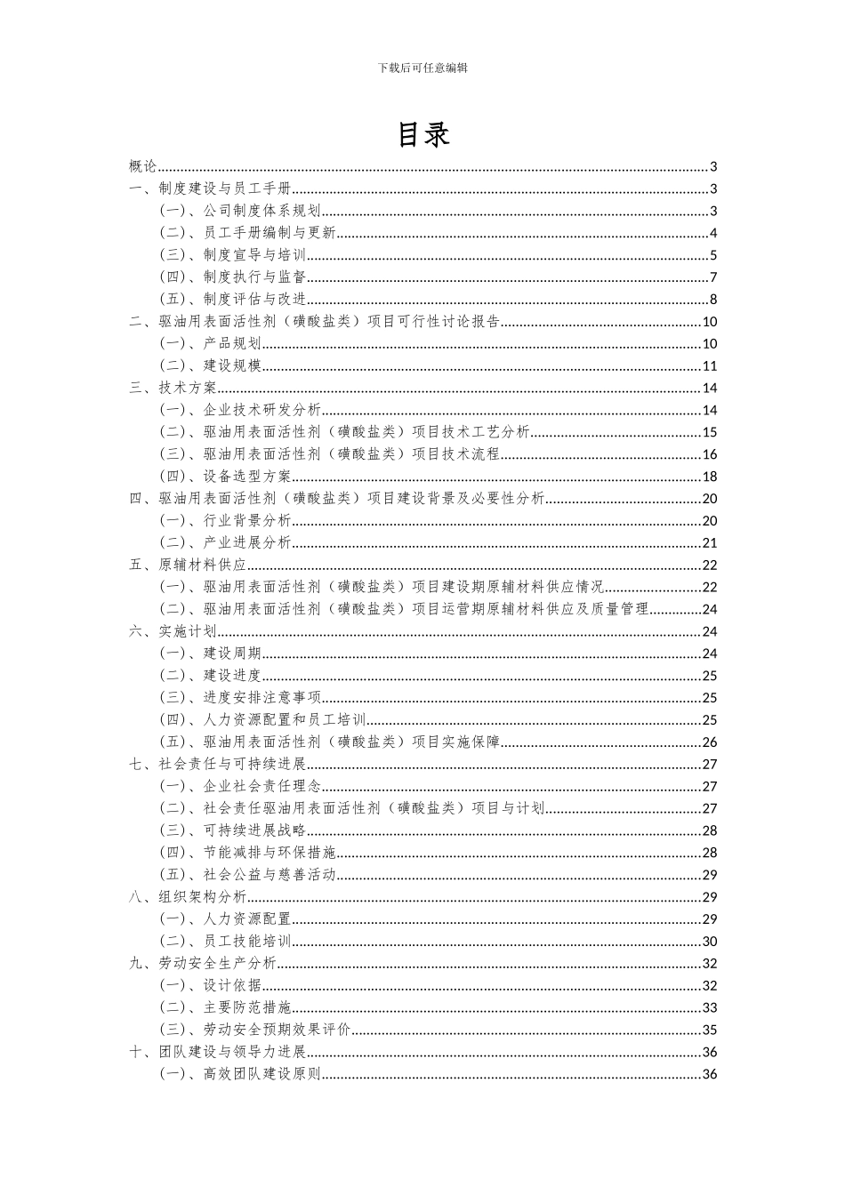 2024年驱油用表面活性剂(磺酸盐类)项目可行性分析报告_第2页