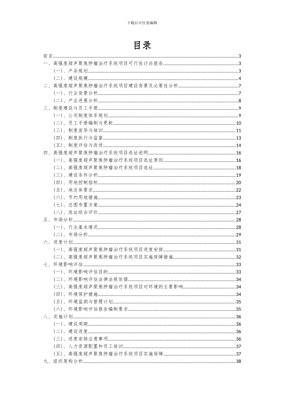 2024年高强度超声聚焦肿瘤治疗系统项目深度研究分析报告_第2页
