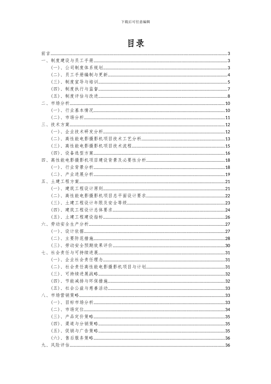 2024年高性能电影摄影机项目可行性分析报告_第2页