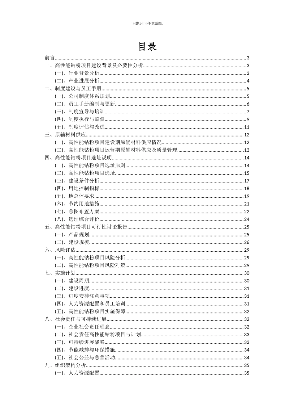 2024年高性能钴粉项目可行性分析报告_第2页
