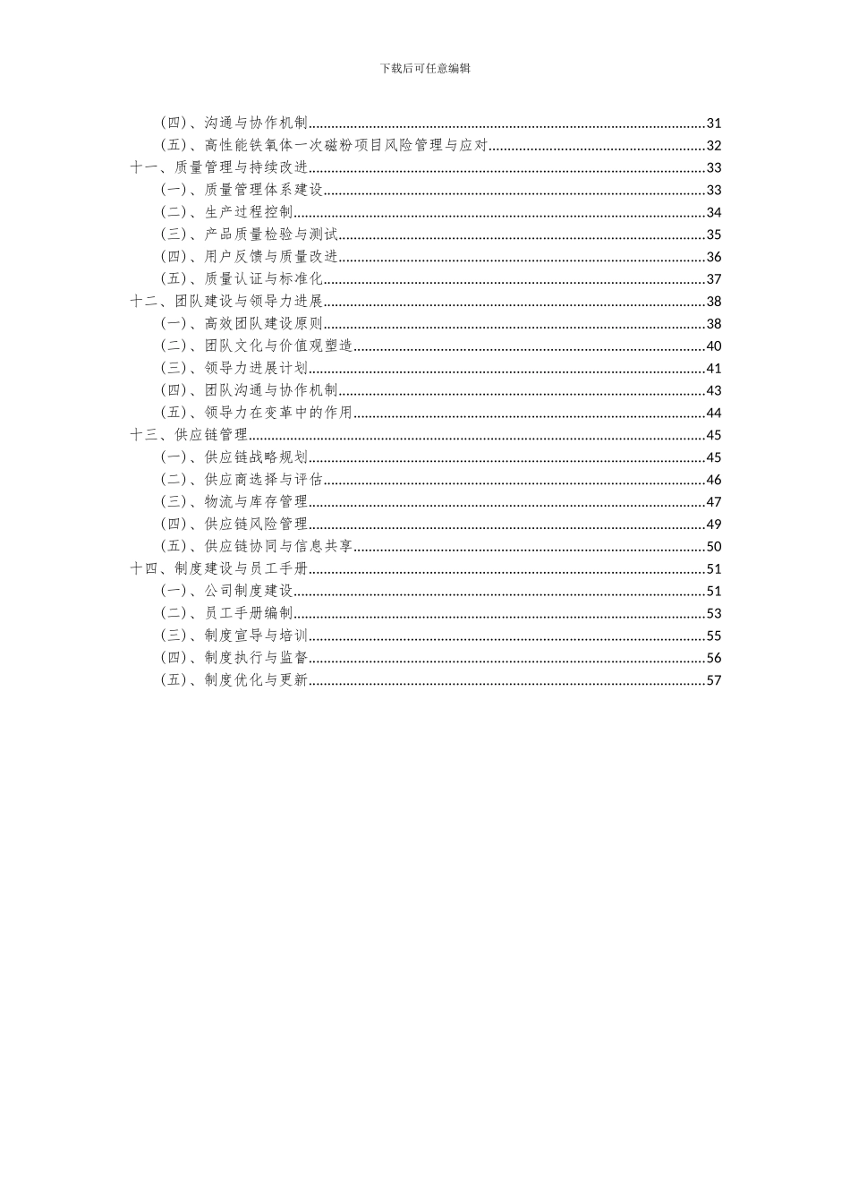 2024年高性能铁氧体一次磁粉项目可行性分析报告_第3页