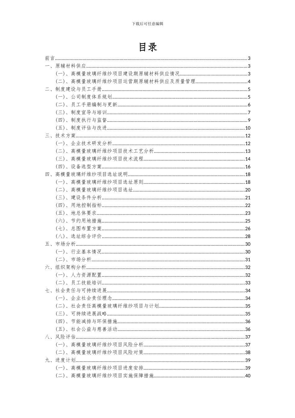 2024年高模量玻璃纤维纱项目可行性分析报告_第2页