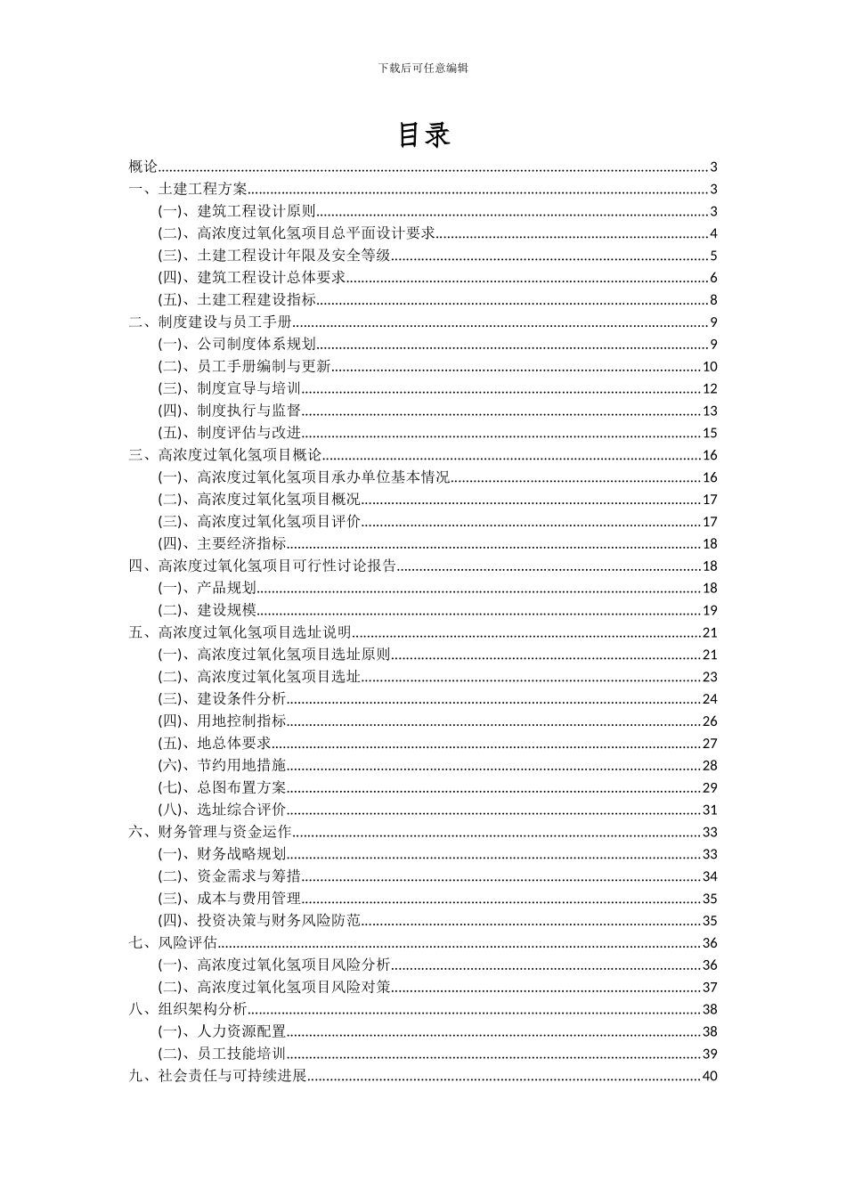 2024年高浓度过氧化氢项目深度研究分析报告_第2页