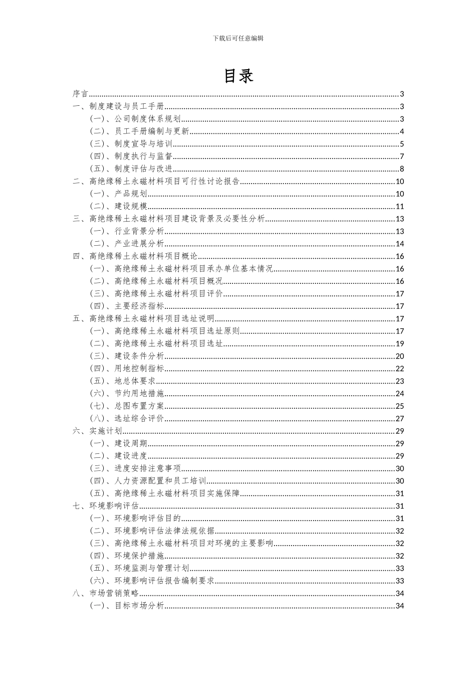 2024年高绝缘稀土永磁材料项目可行性分析报告_第2页