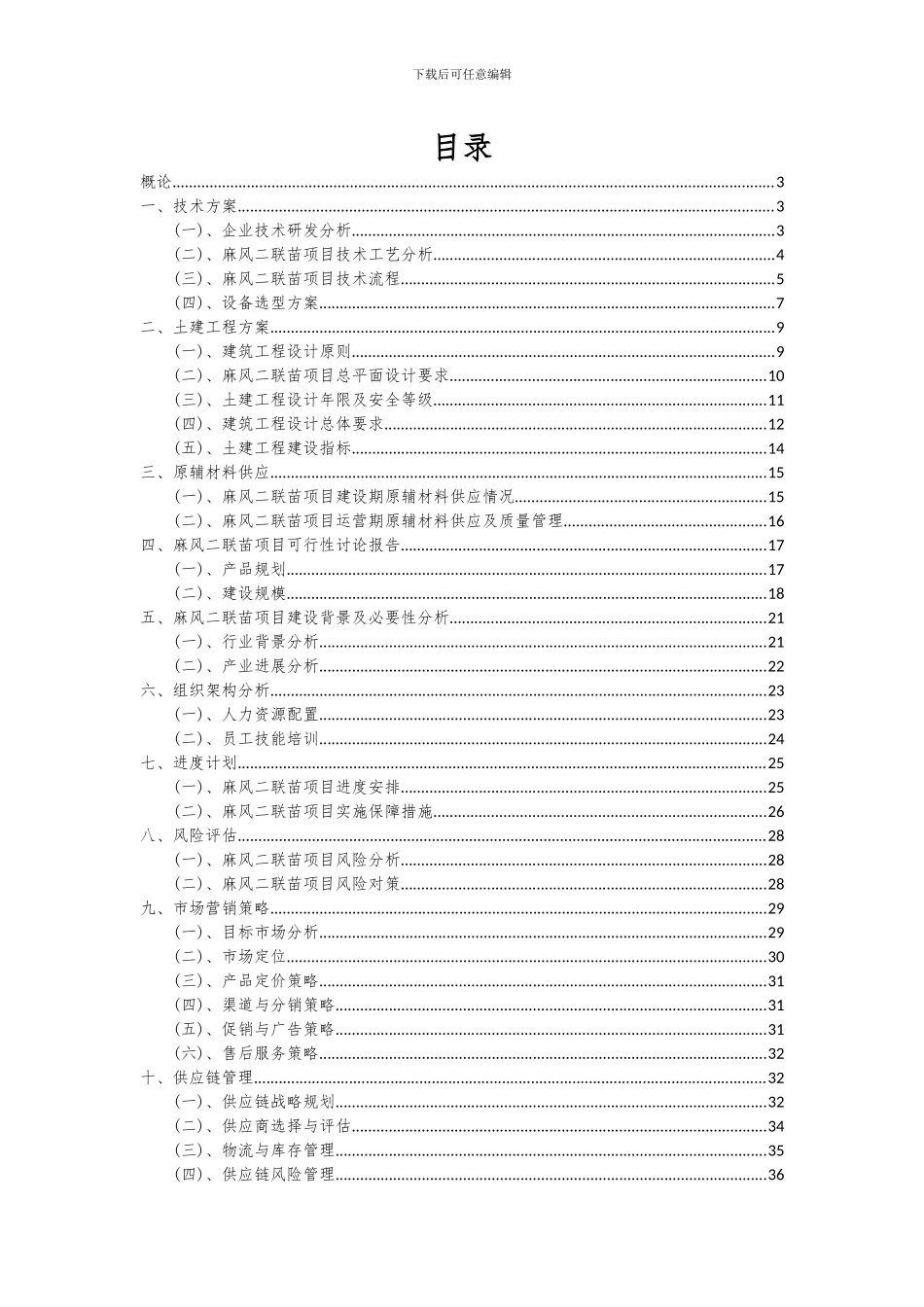 2024年麻风二联苗项目投资分析及可行性报告_第2页
