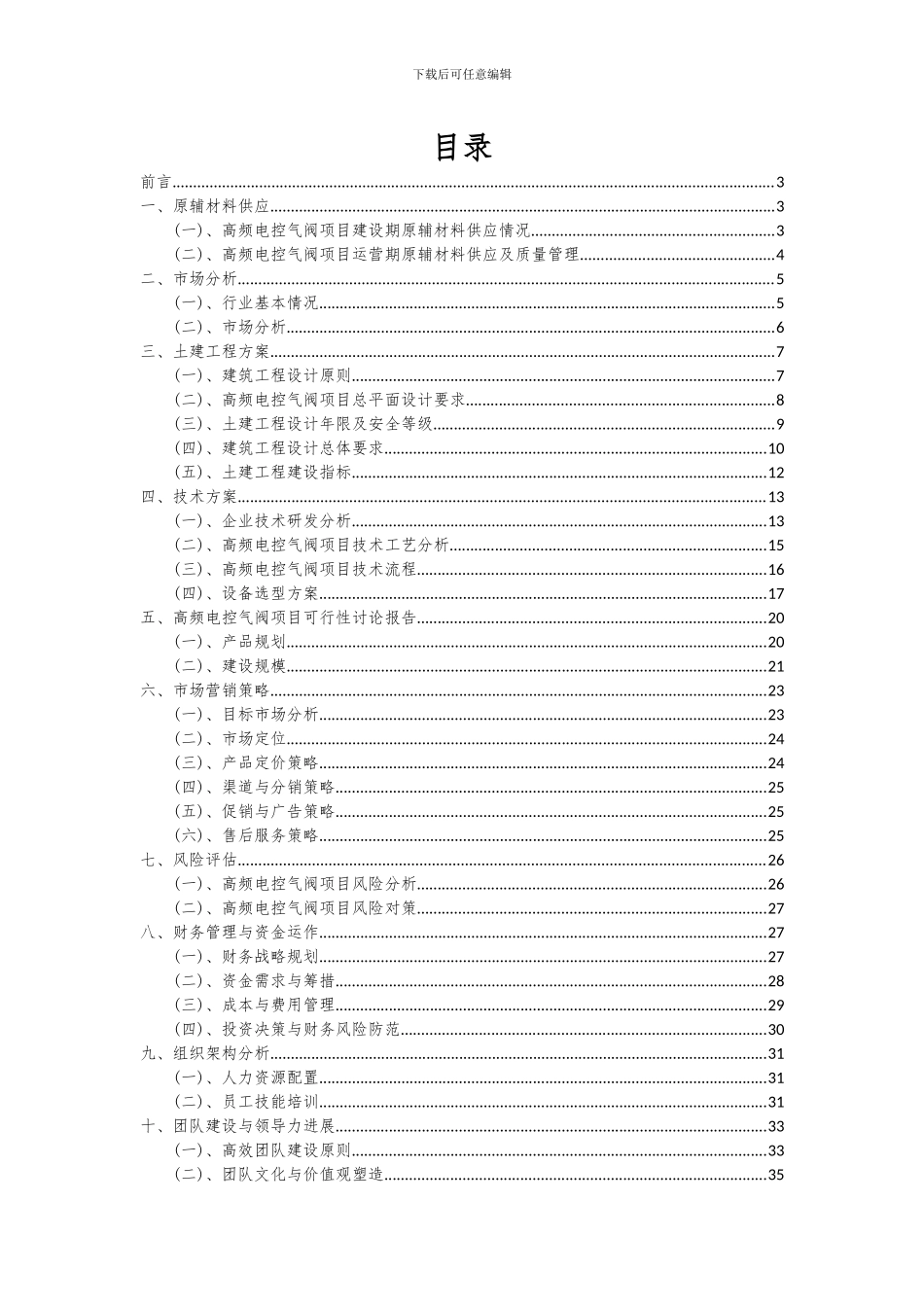 2024年高频电控气阀项目可行性分析报告_第2页