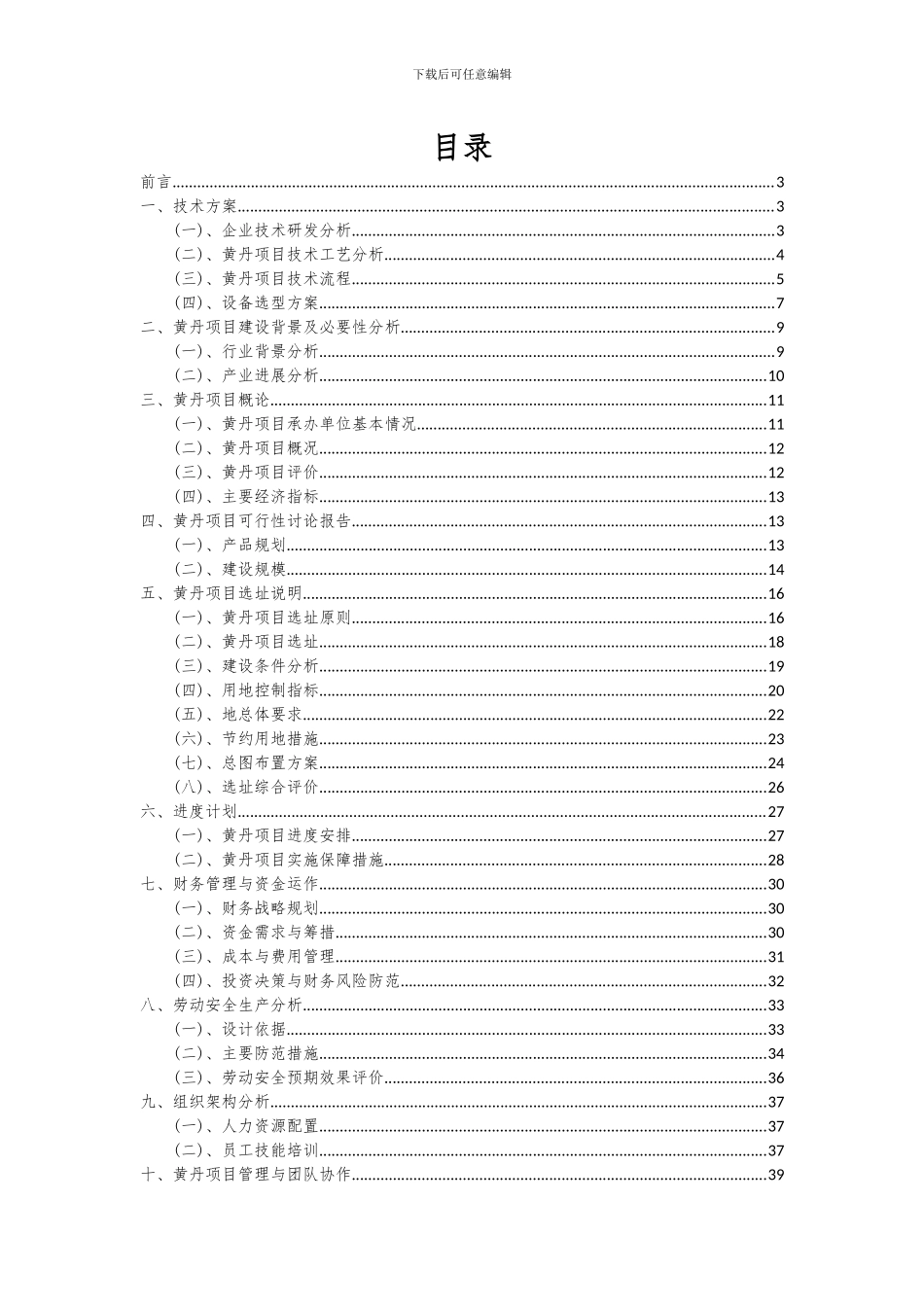 2024年黄丹项目投资分析及可行性报告_第2页