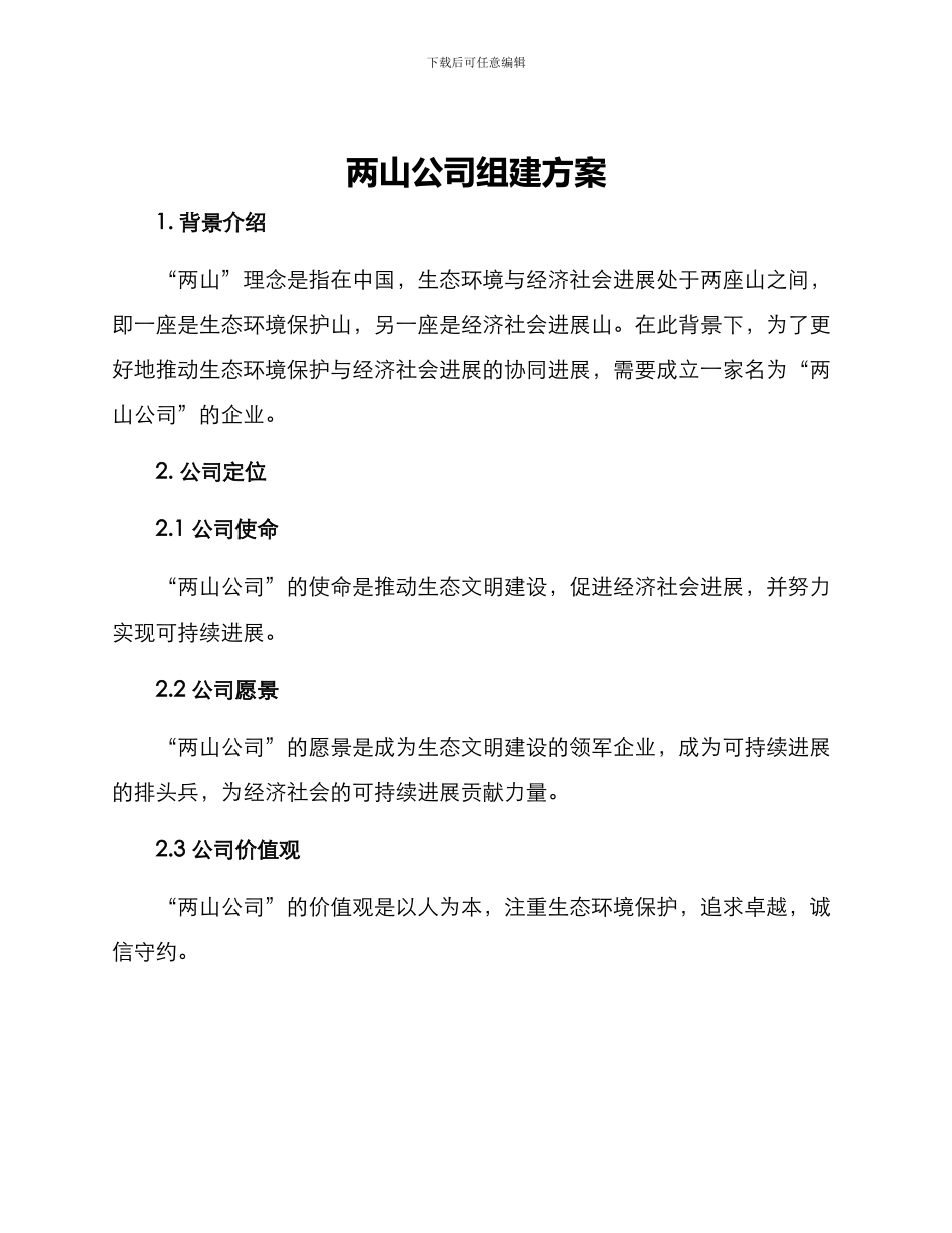 两山公司组建方案_第1页
