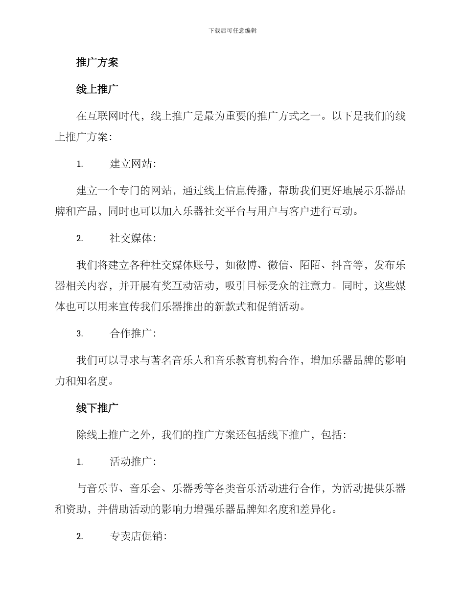 乐器营销推广方案_第2页
