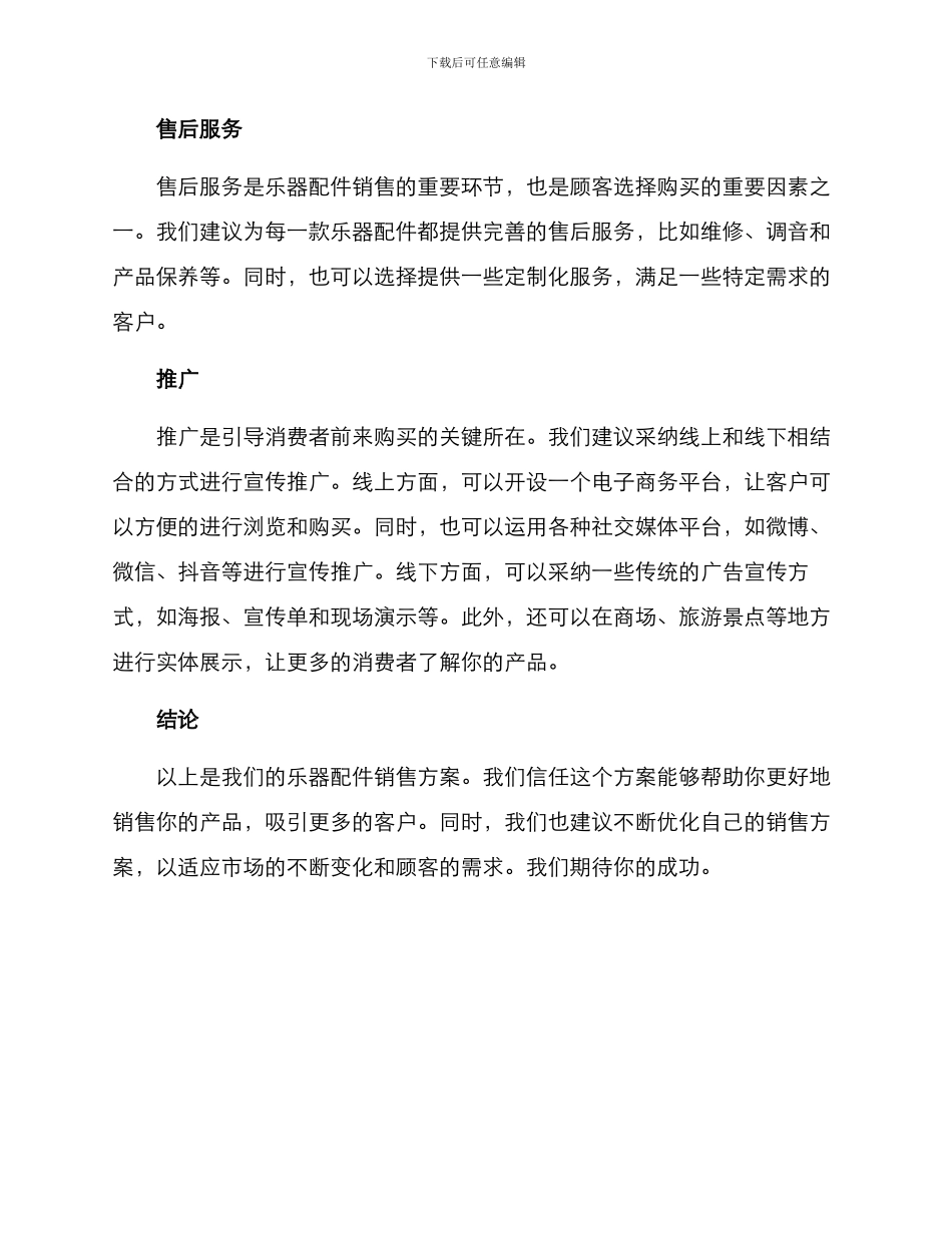 乐器配件销售方案_第2页