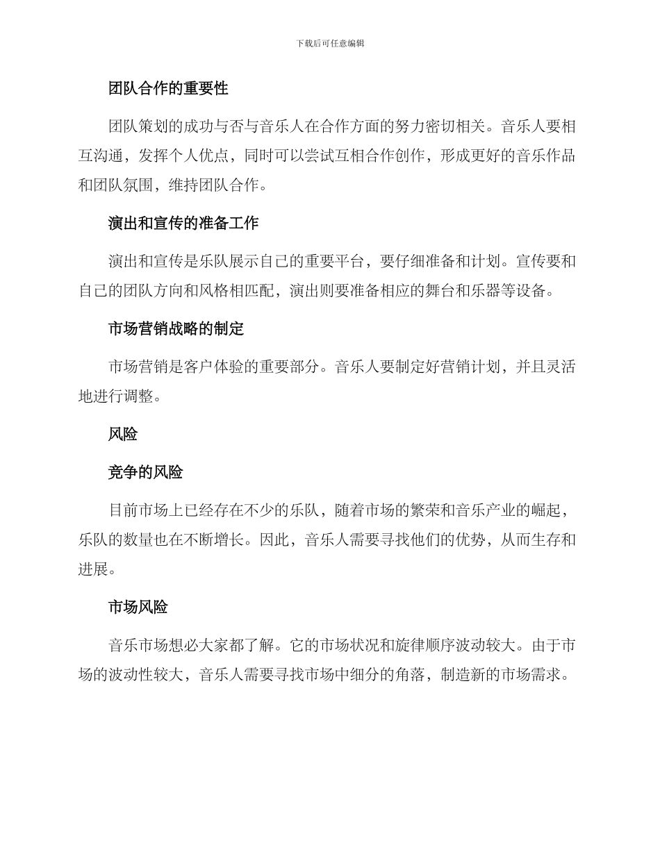 乐队创业方案_第3页