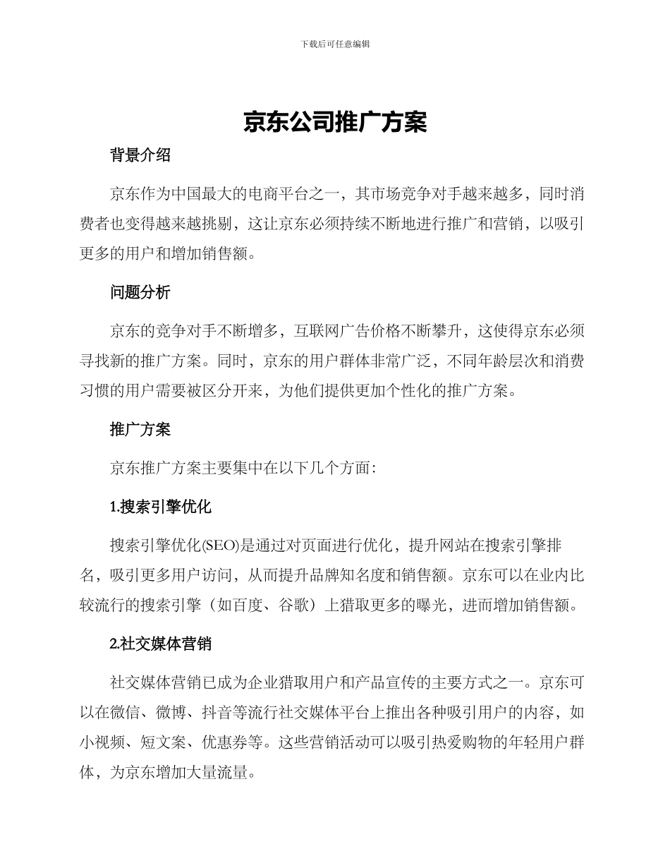 京东公司推广方案_第1页