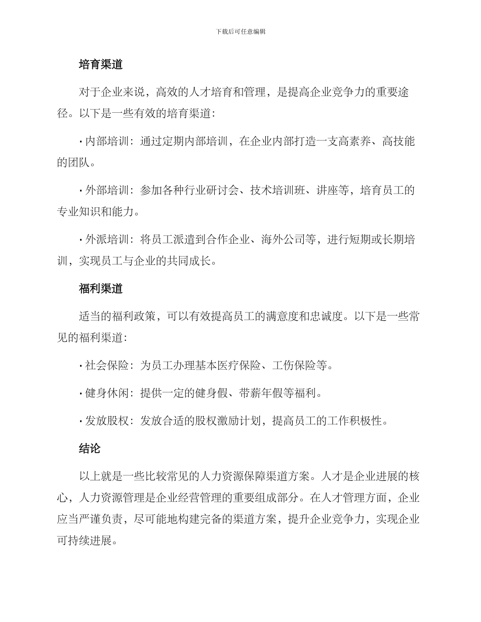 人力资源保障渠道方案_第2页