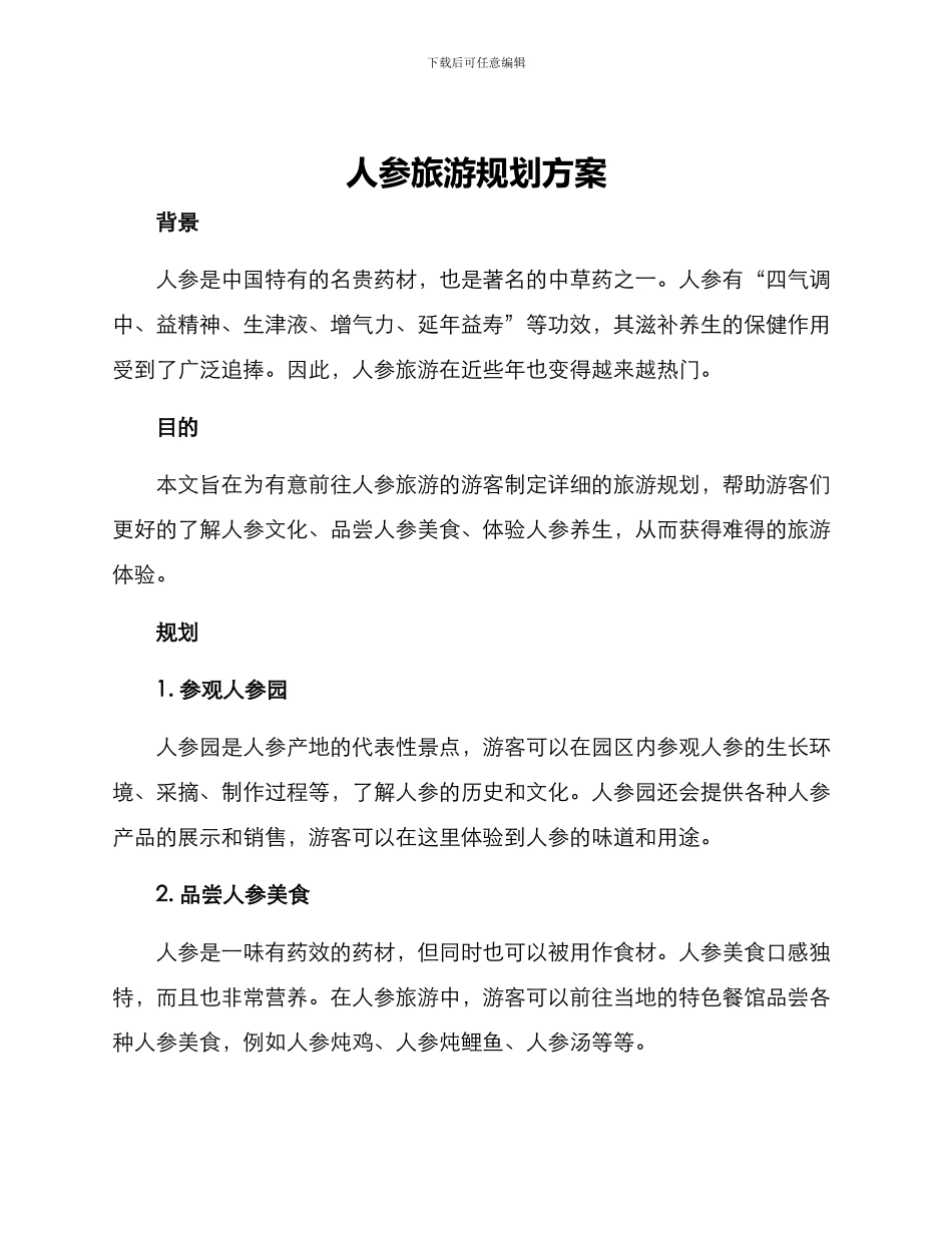 人参旅游规划方案_第1页