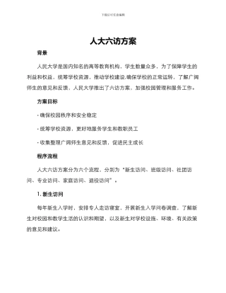 人大六访方案