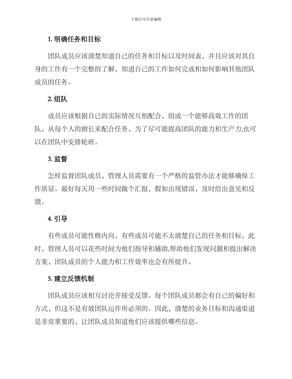 人工团队运作管理方案_第2页