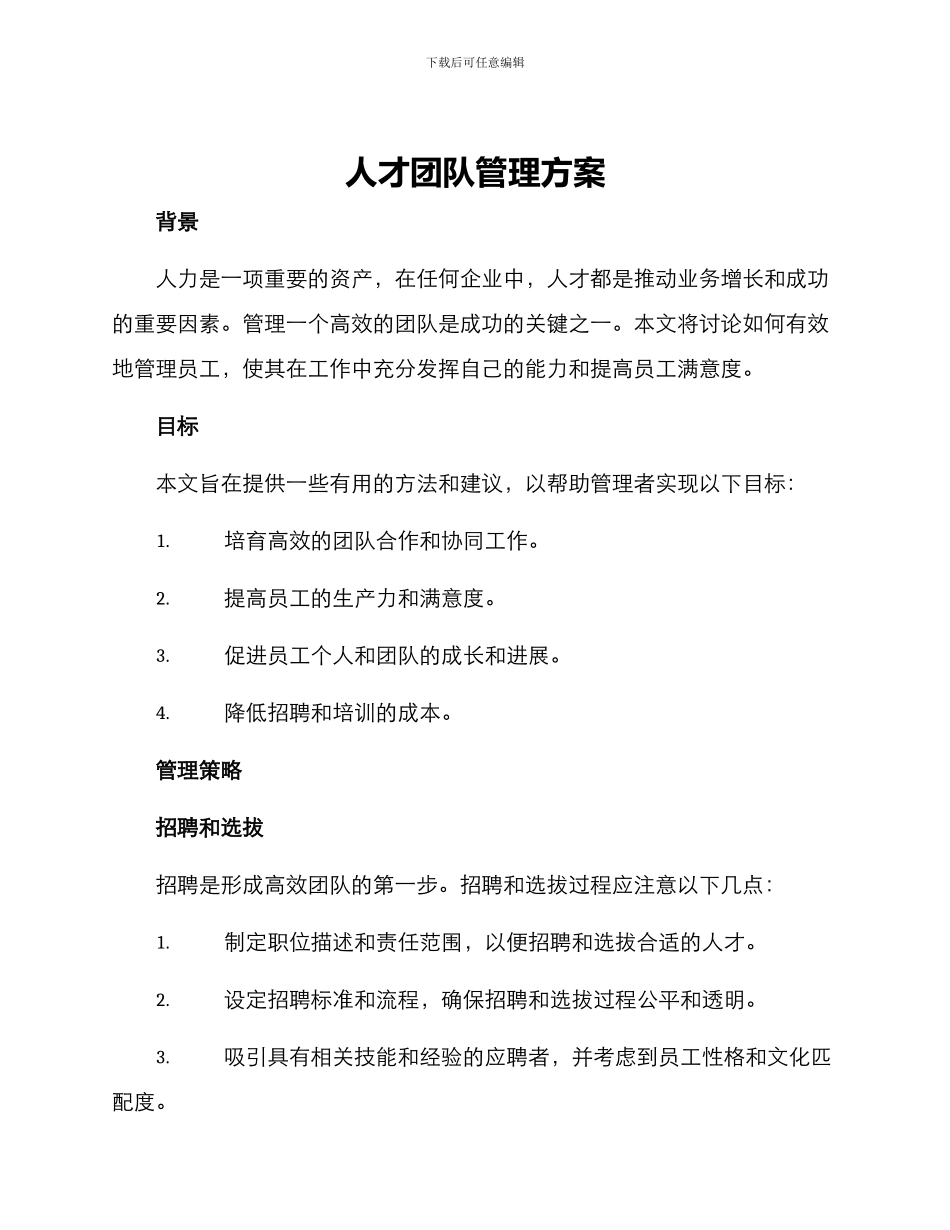 人才团队管理方案_第1页