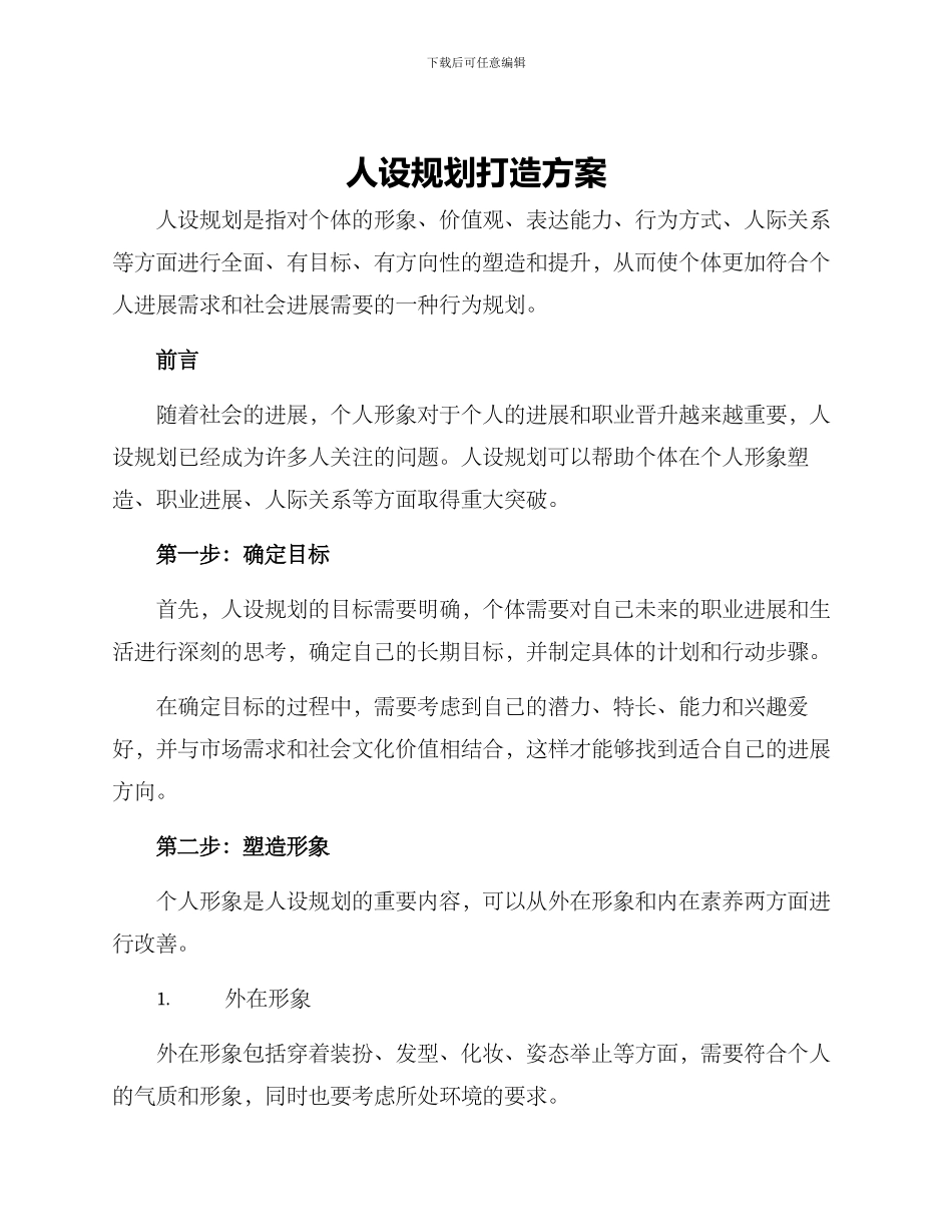 人设规划打造方案_第1页