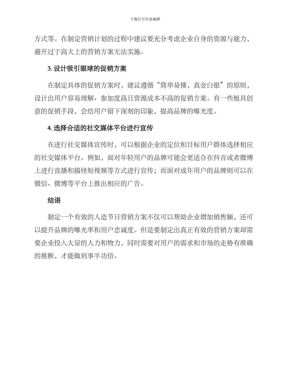 人造节日营销方案_第3页