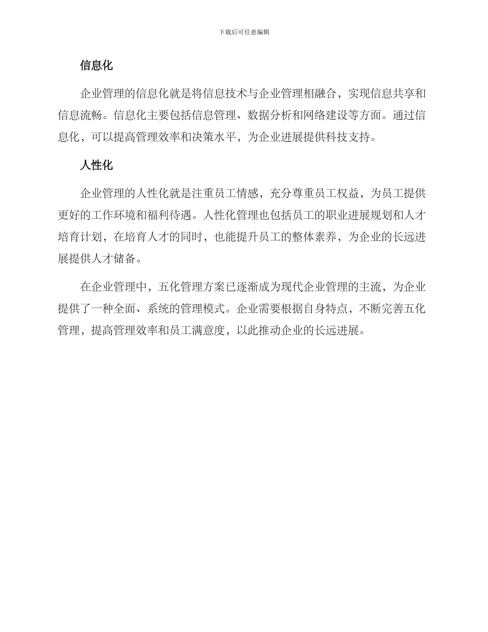 企业五化管理方案_第2页