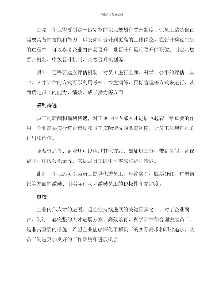 企业内部人才发展方案_第2页