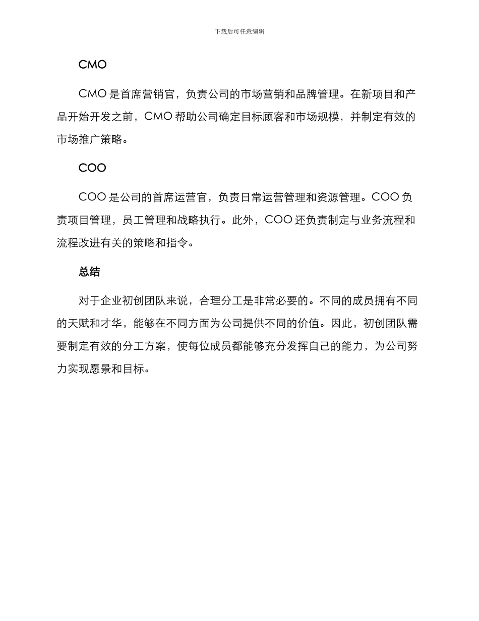 企业初创团队分工方案_第2页