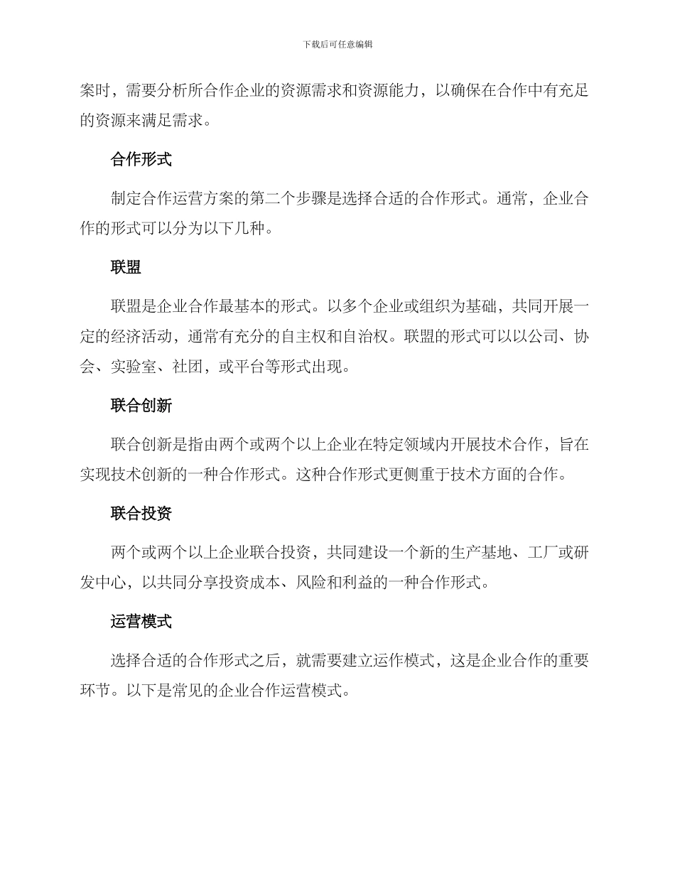 企业合作运营方案_第2页