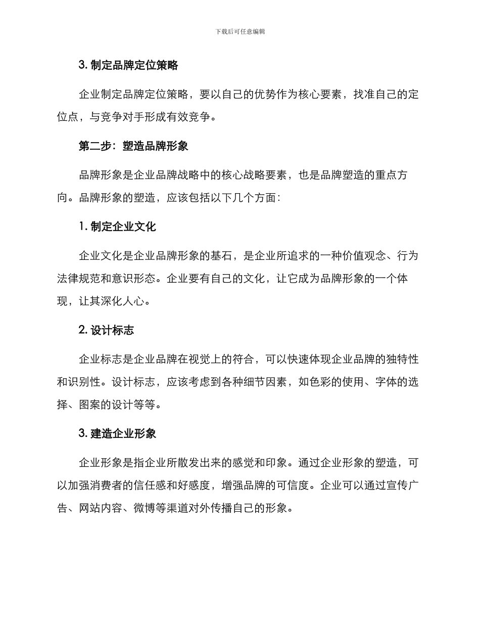 企业品牌战略管理方案_第2页