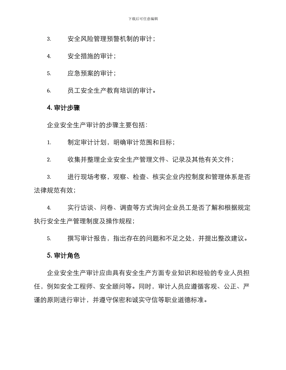 企业安全生产审计方案_第2页