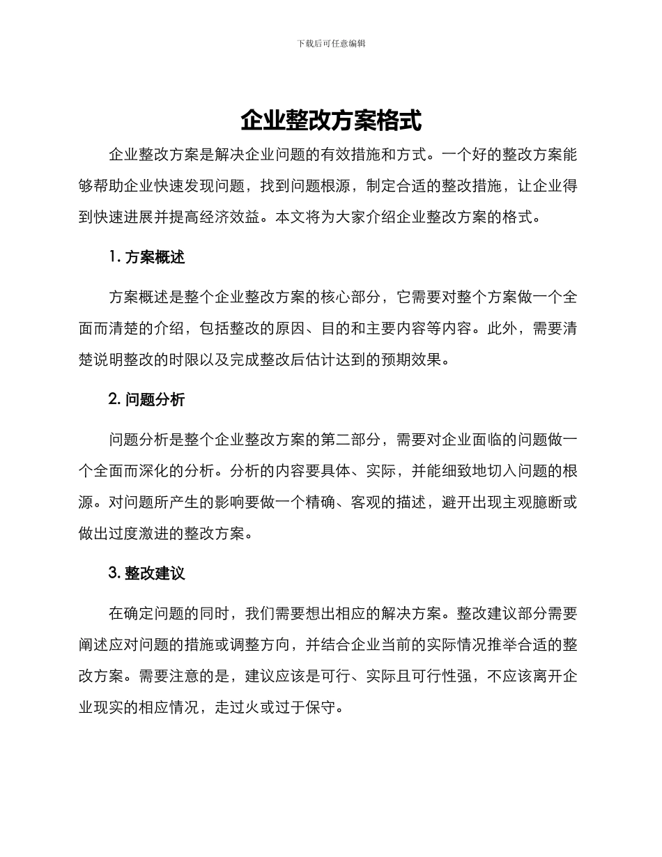 企业整改方案格式_第1页