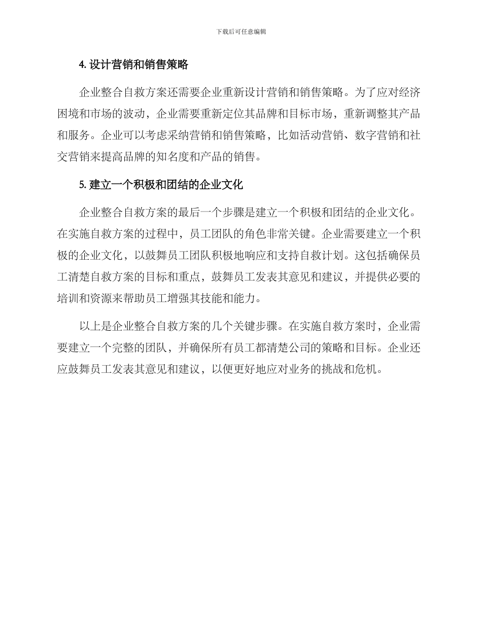 企业整合自救方案_第2页