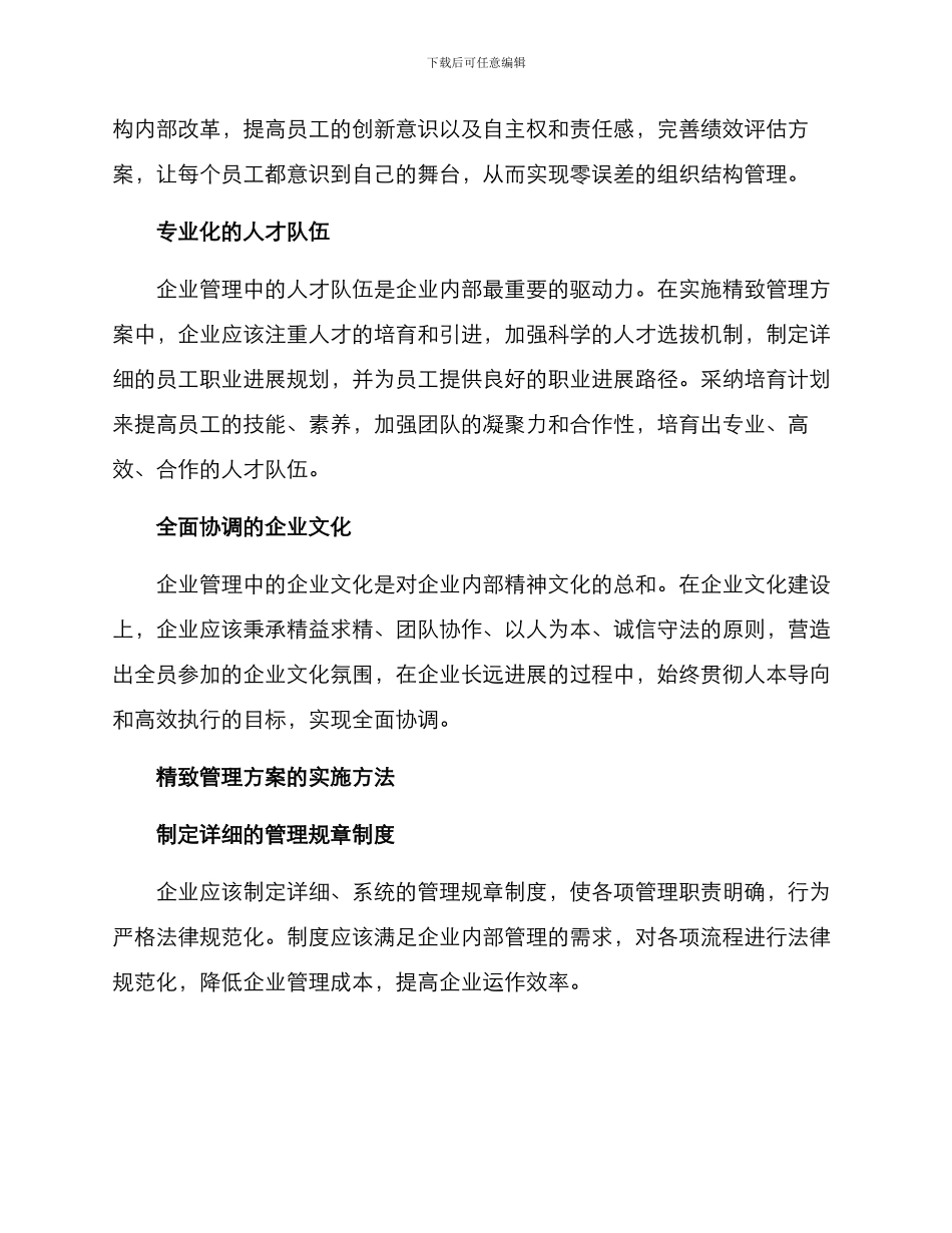 企业精致管理方案_第2页