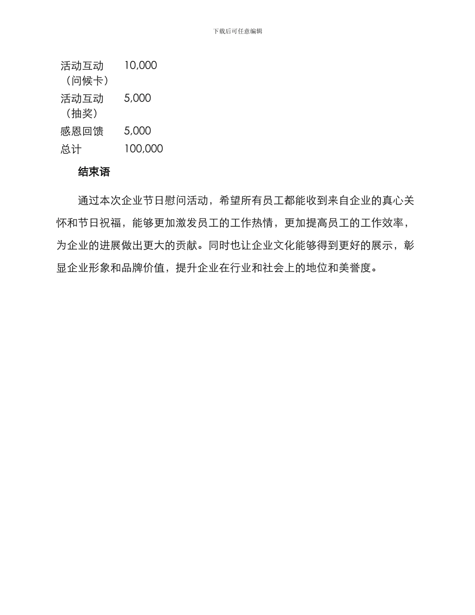 企业节日慰问活动方案_第3页