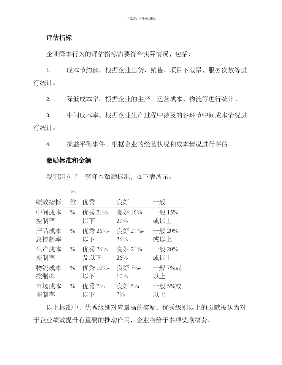 企业降本奖励方案_第2页
