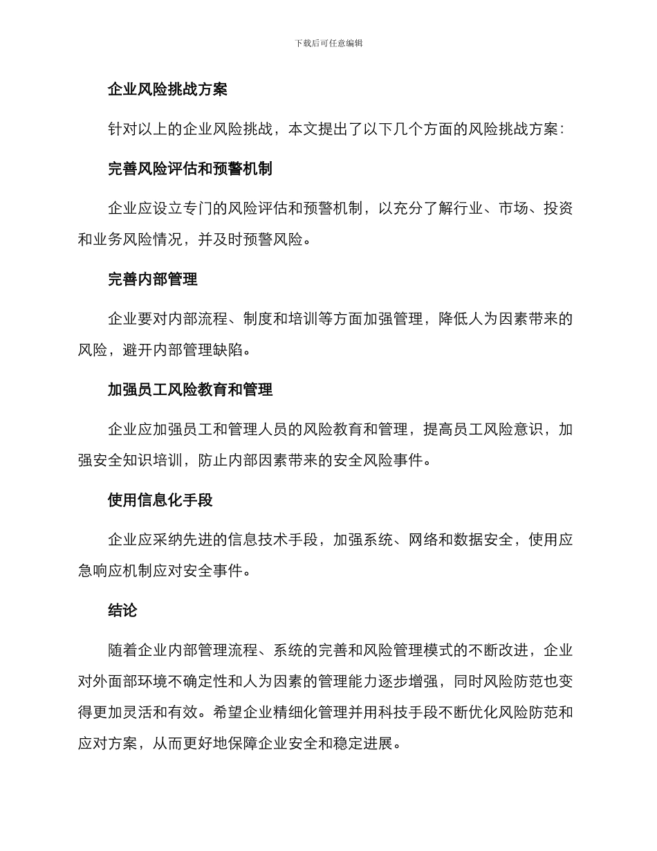 企业风险挑战方案_第2页
