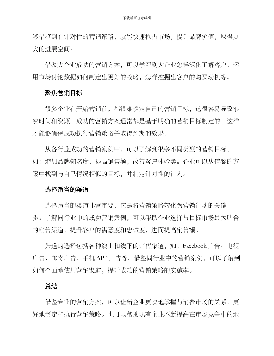 借鉴专业营销方案_第2页