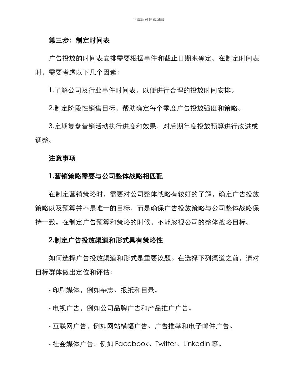 全年投放预算方案_第2页