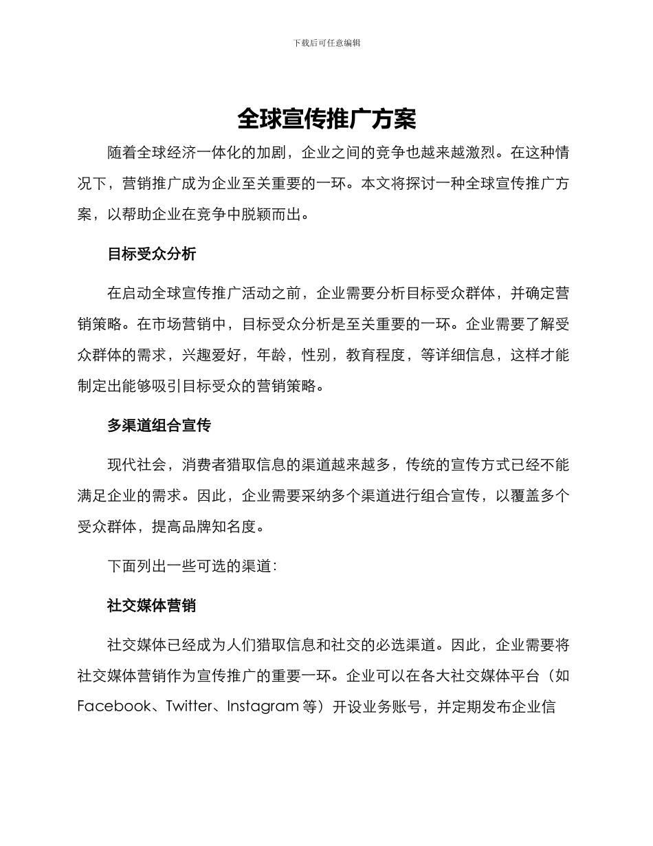 全球宣传推广方案_第1页