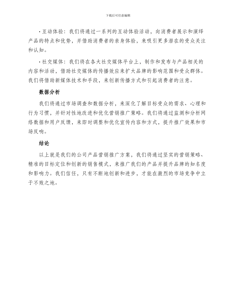 公司产品营销推广方案_第2页
