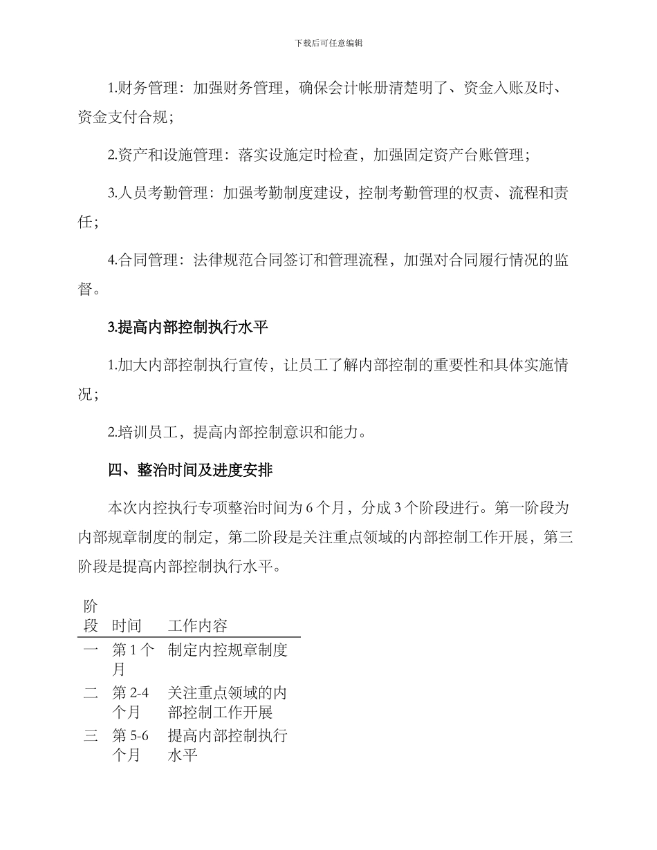 内控执行专项整治方案_第2页